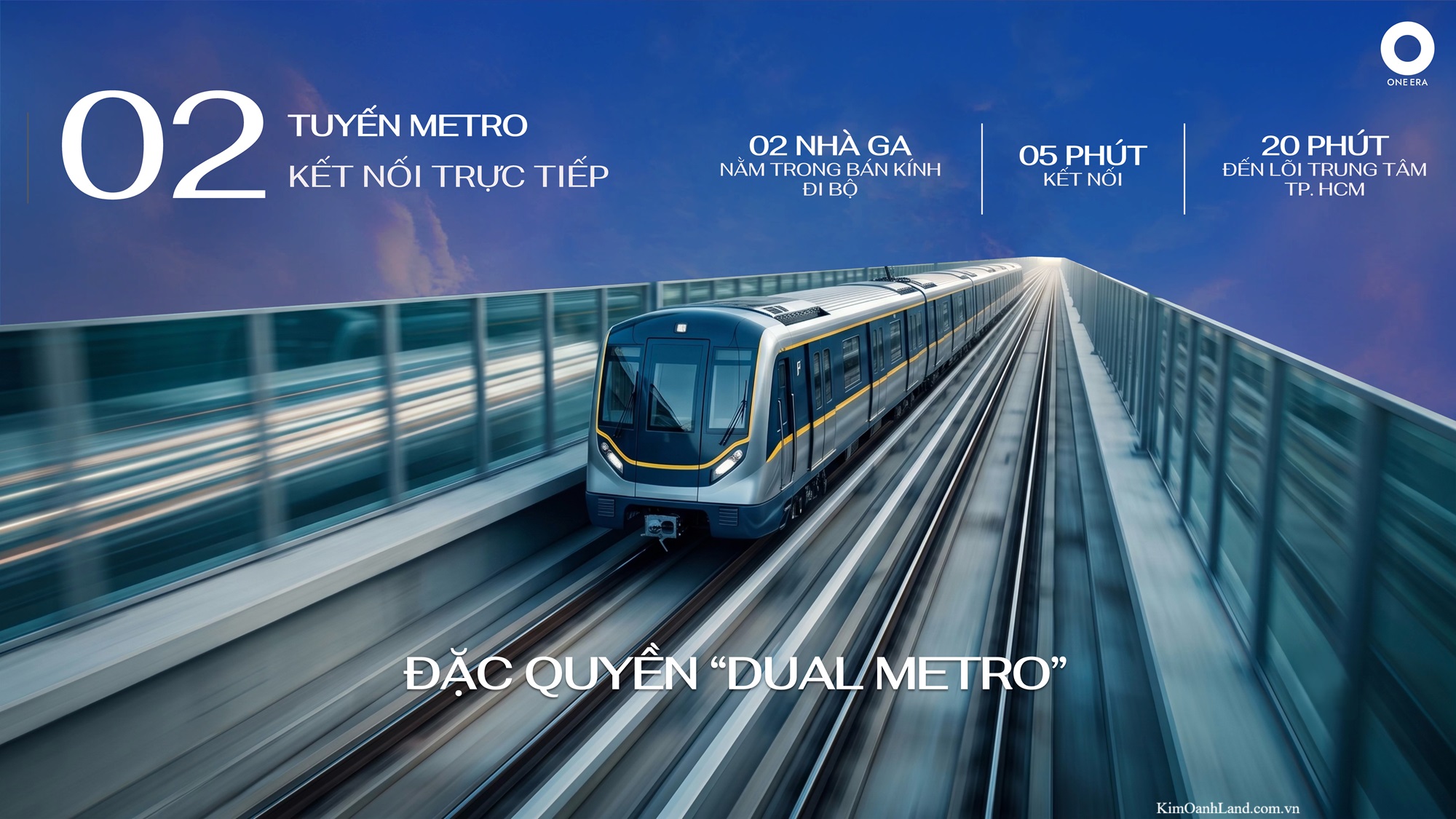 Vị trí One Era nằm giữa 2 tuyến METRO Vị trí One Era nằm giữa 2 tuyến METRO