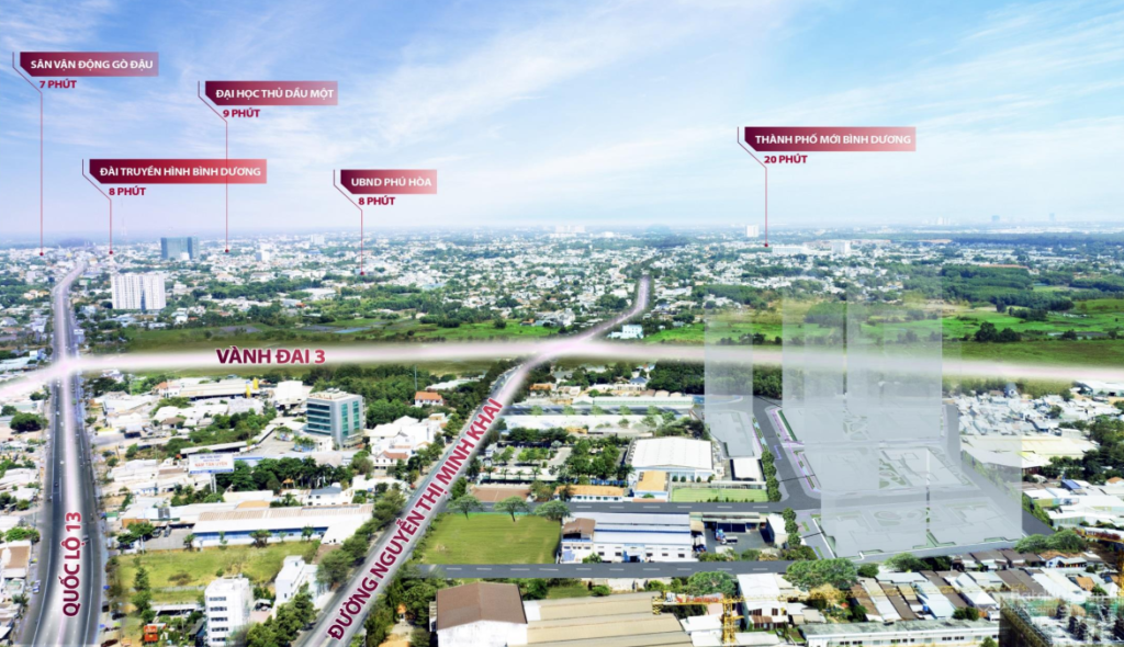 Vị trí dự án One Era Kinera Hoà Lân tại Thuận An Bình Dương Vị trí dự án One Era Kinera Hoà Lân tại Thuận An Bình Dương