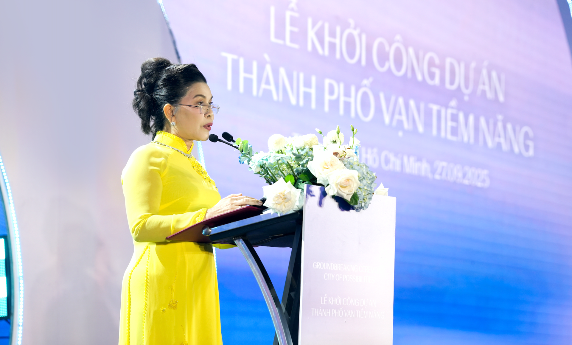Bà Đặng Thị Kim Oanh, đại diện chủ đầu tư KINERA - Chủ tịch tập đoàn KIM OANH GROUP