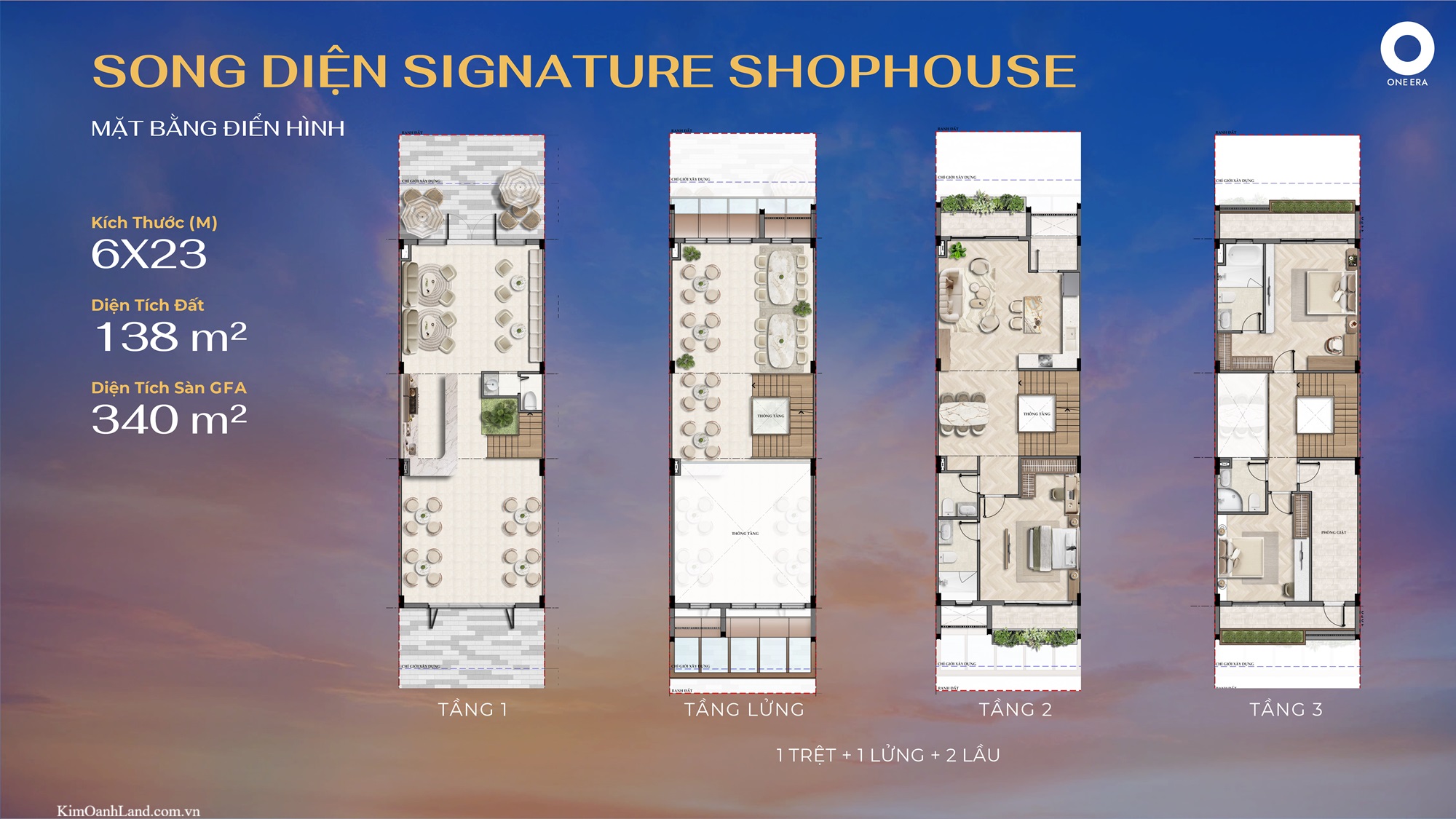 Layout song diện Shophouse Siganture Layout song diện Shophouse Siganture
