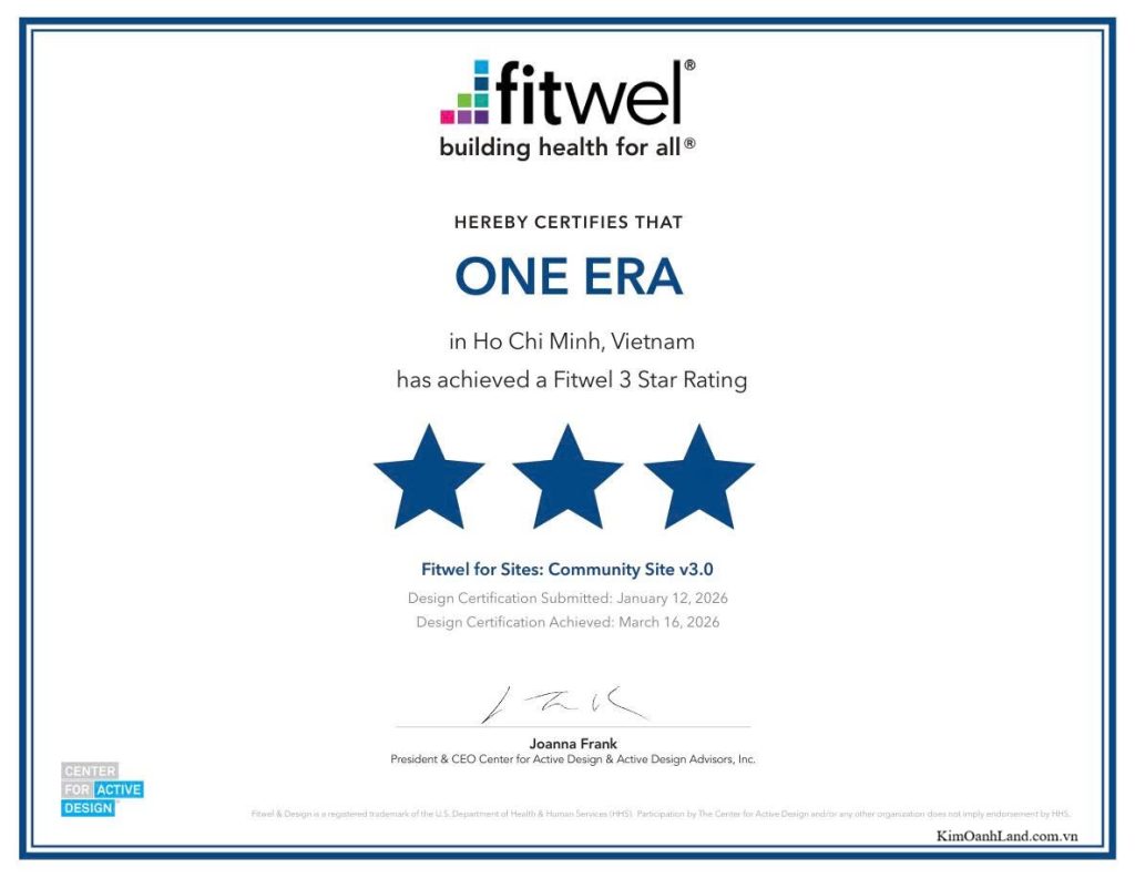 One Era chứng nhận FITWEL 3 Star