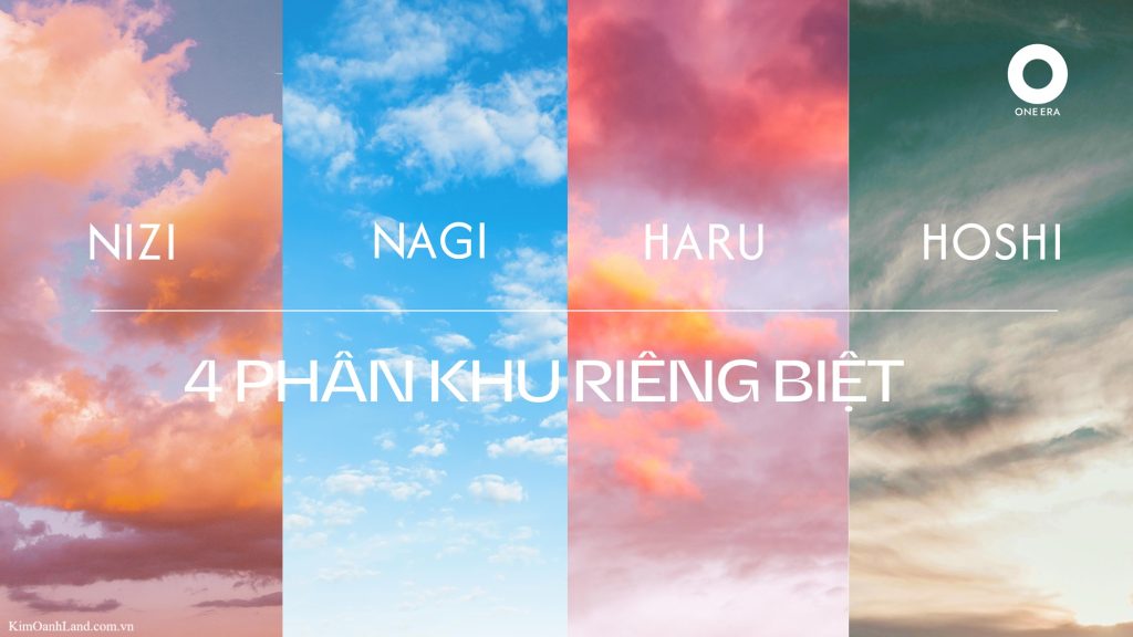 mặt bằng 4 phân khu dự án khu đô thị One Era