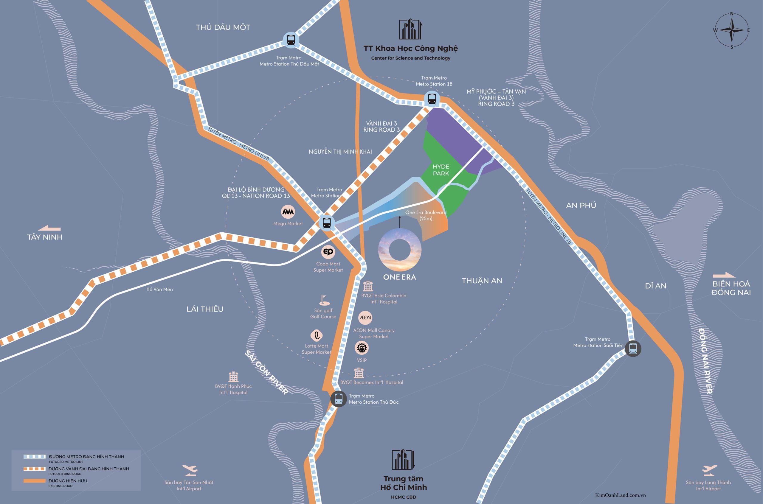 Bản đồ vị trí dự án One Era MAP